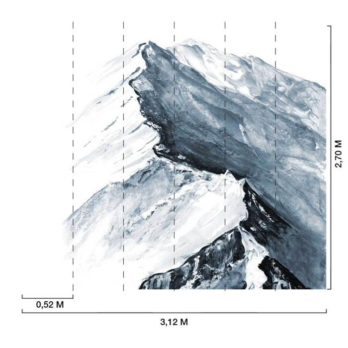 Papier peint un air de montagne Intissé