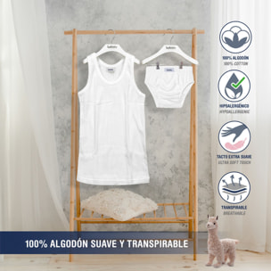 Conj. Comunion Niño Tirante Sport/Slip Desagujado Blanco Talla 10