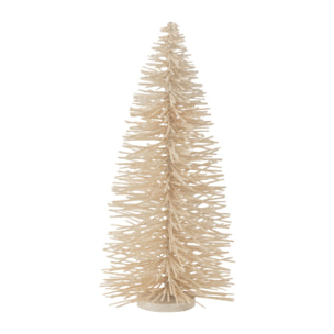 J-Line décoration Sapin De Noël Paillettes - bois - blanc - medium