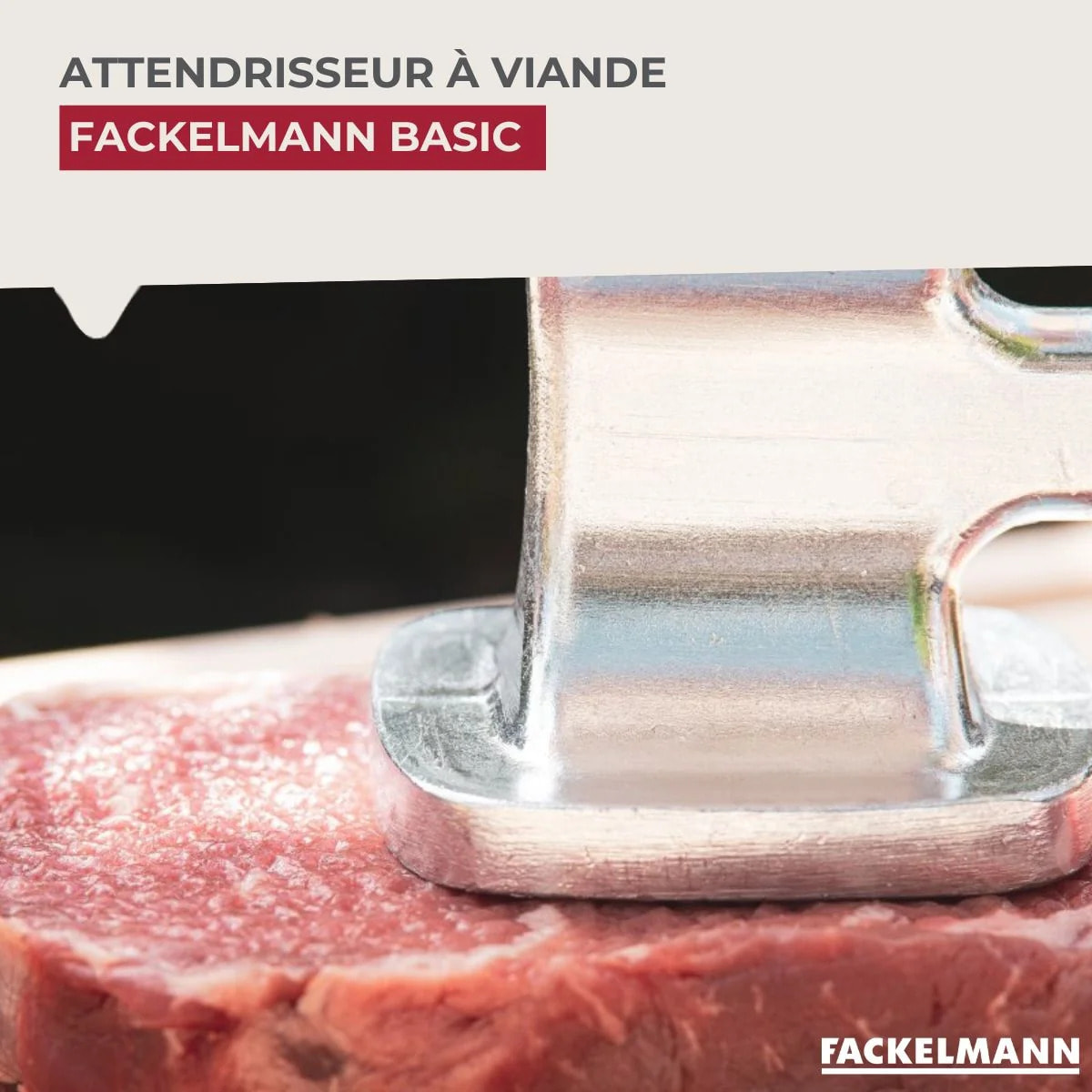Attendrisseur à viande en aluminium 22 cm Fackelmann Basic