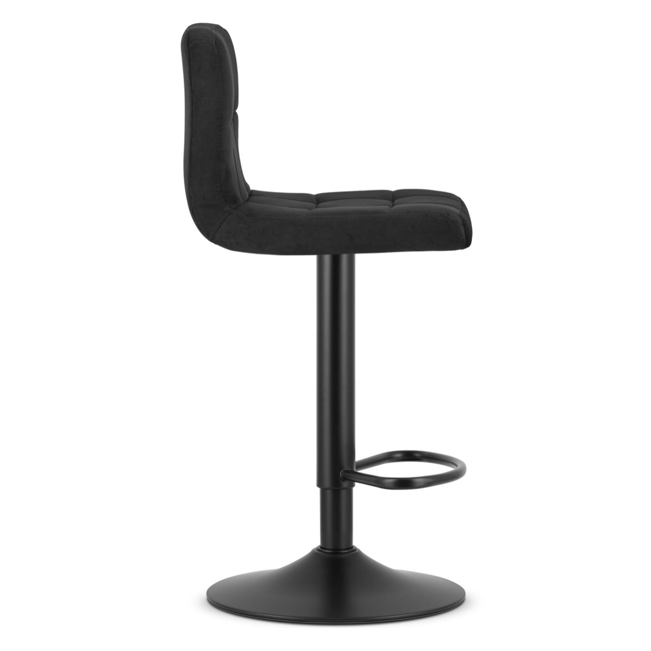 Set di 2 sgabelli bar girevoli Prot in velluto nero