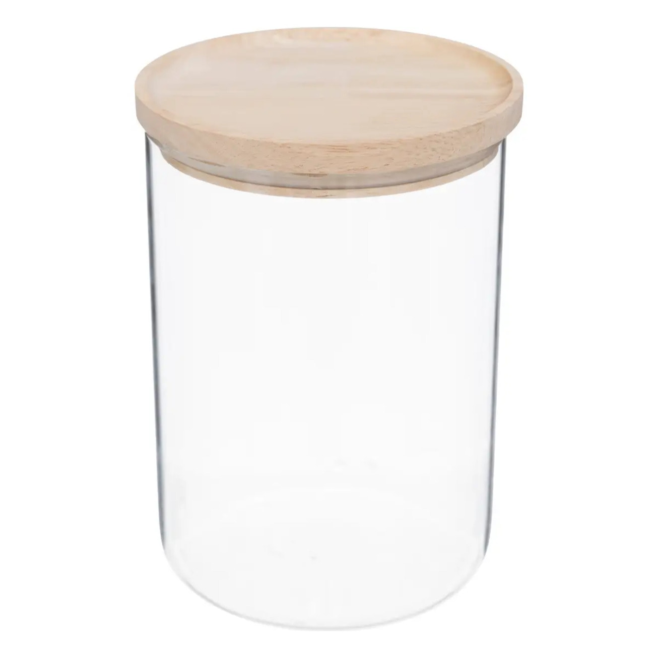 Bocal "Hermet" 1,6L en verre avec couvercle hermétique hévéa