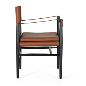 Sillón de Cuero Sintético 57 Cm Estilo Contemporáneo Elegante