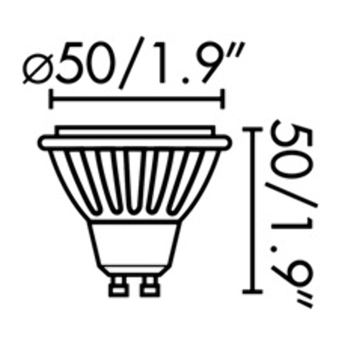 Bombilla GU10 LED 7,7W 2700K 60° negro