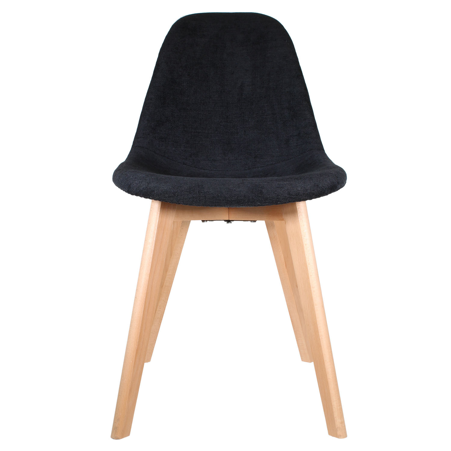 Chaise Scandinave En Tissu Noir - Lot De 2
