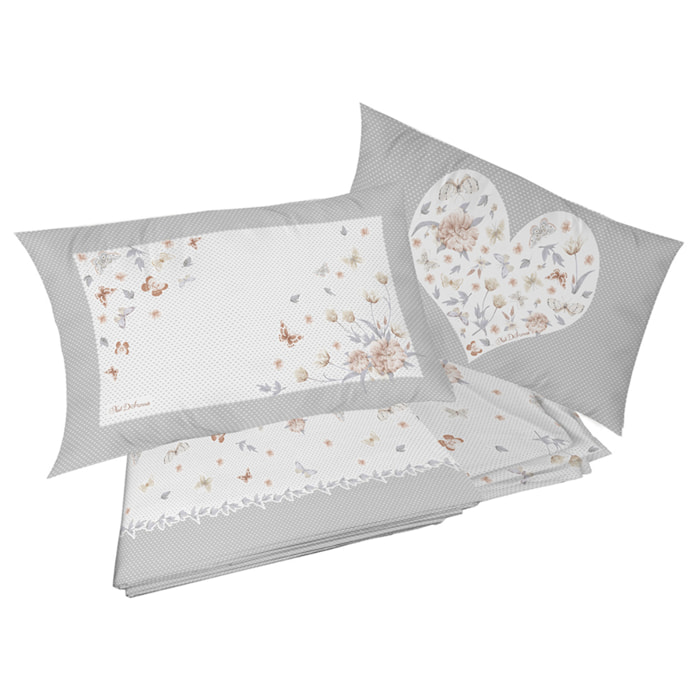 completo letto eden verde in cotone 100% cotone