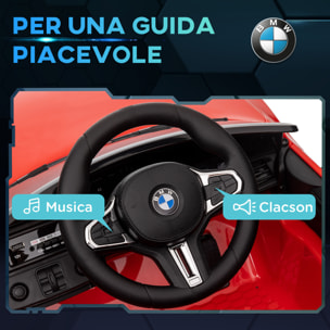 AIYAPLAY Macchina Elettrica per Bambini a Licenza BMW M4 con Telecomando, Clacson e Fari, 108x69.5x51 cm, Rossa