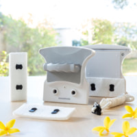 Pulitore magnetico Magly - grigio e bianco - 11,6x5x11 cm