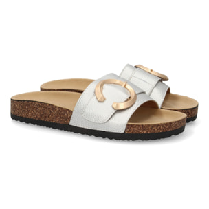 Sandalia plana de mujer, comoda y elegante, diseño moderno con material bio