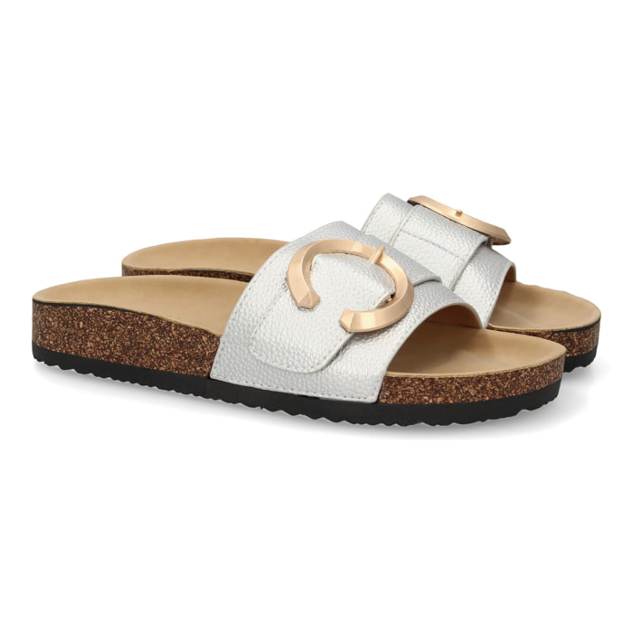 Sandalia plana de mujer, comoda y elegante, diseño moderno con material bio