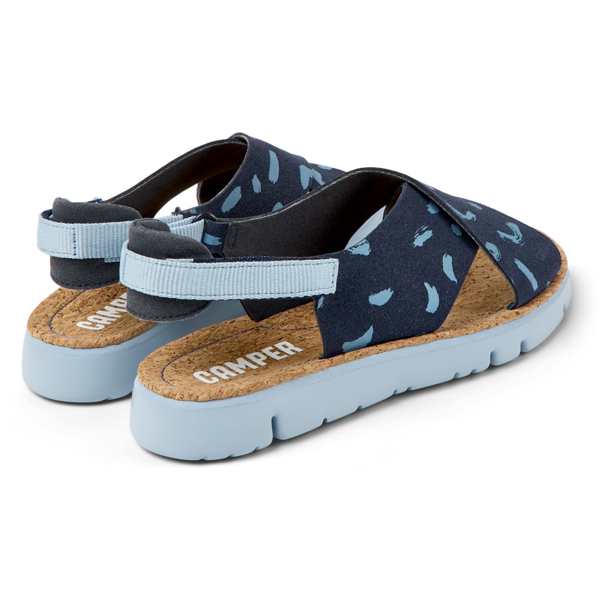 Sandalias - CAMPER Oruga - Azul - Cuero Nubuck