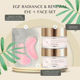Crema hidratante de día EGF Cell Effect + Crema hidratante de noche EGF Cell Effect + Almohadillas para ojos Rose Blossom