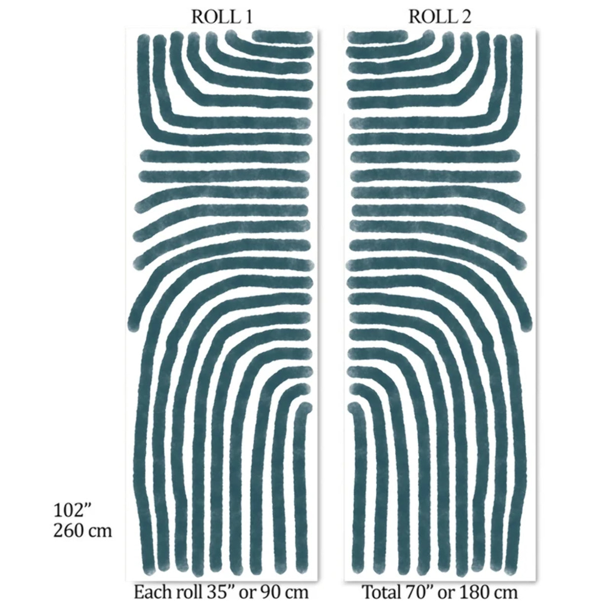 Carta da Parati Boho Astratta Blu e Bianca