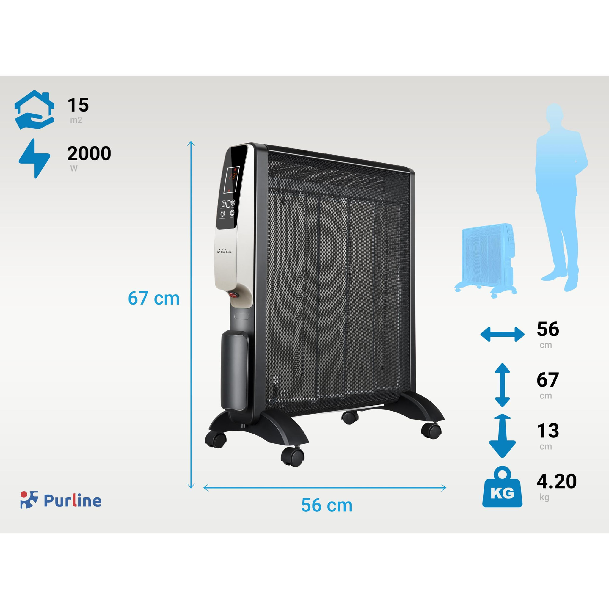 Radiador de mica electrónico 2000W RMD 2000 N PURLINE