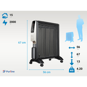Radiador de mica electrónico 2000W RMD 2000 N PURLINE