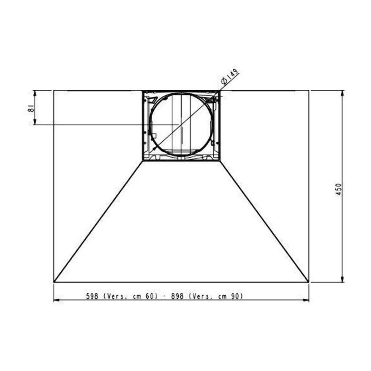 Hotte décorative murale ESSENTIELB EHDT 614i