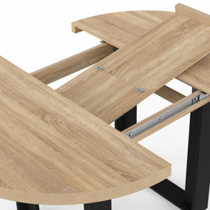 Table à manger ronde extensible Brixton Ø110-150cm