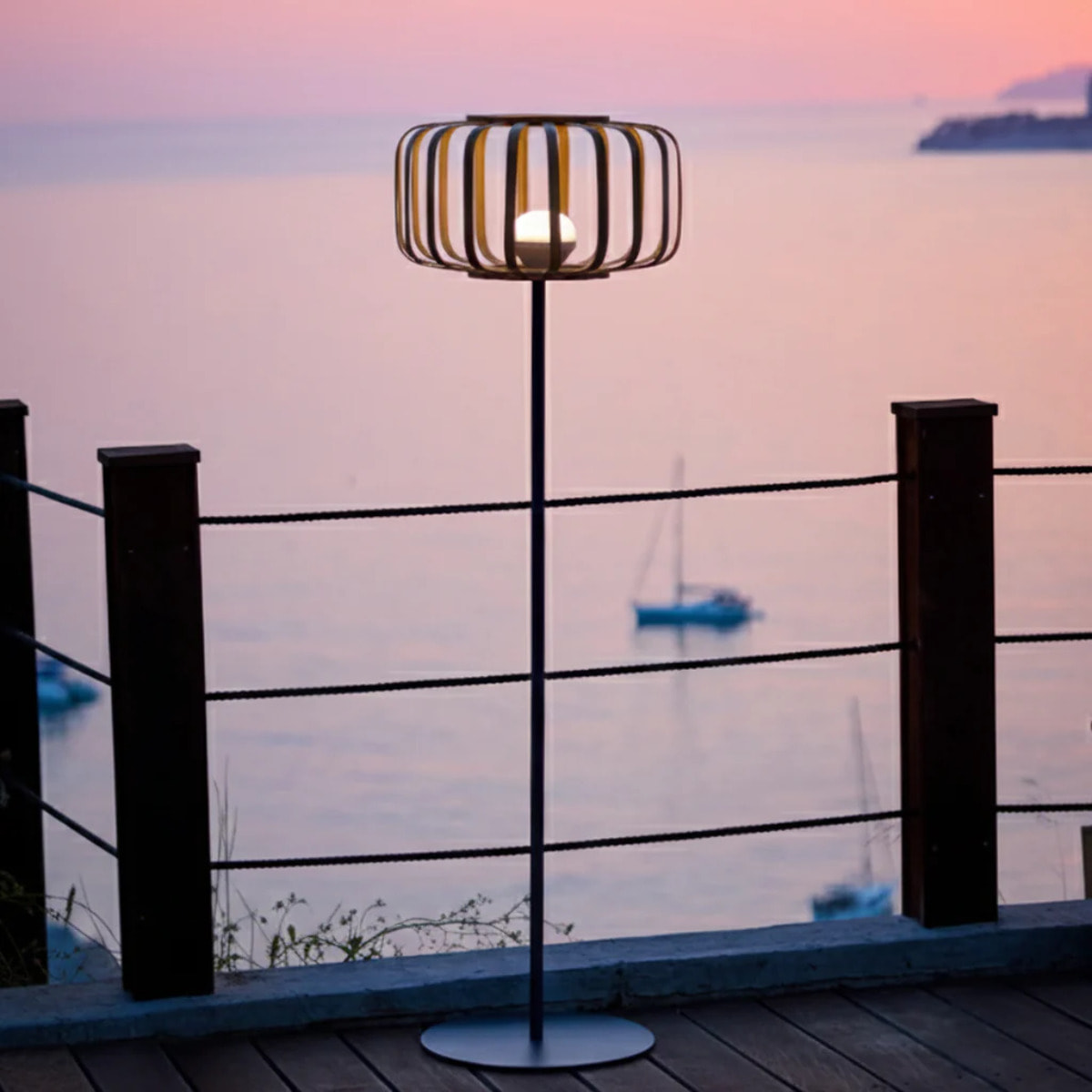 Lampadaire sans fil STANDY BAMBOU H150CM