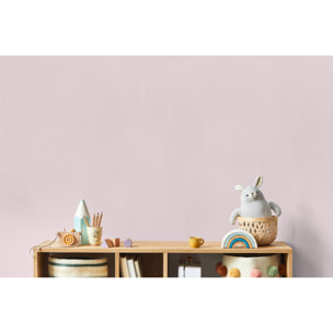 Papier peint enfant uni doux rose layette