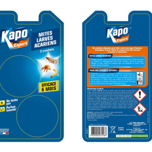 Pack de 2 - Kapo - Crochets Parfumes Anti-Mites Larves Acariens 2X55Gr