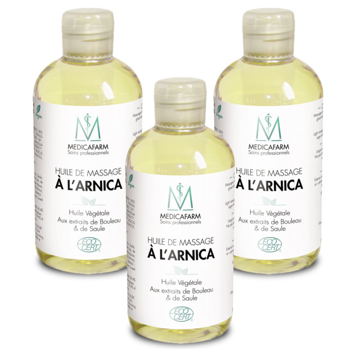 MEDICAFARM - Huile de massage à l'arnica - Aide à soulager les douleurs articulaires et musculaires - Lot de 3