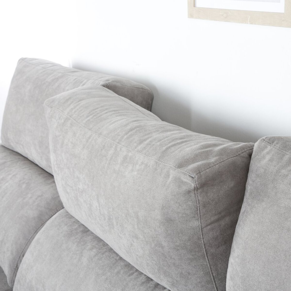 Canapé d'angle Dandy -textile, mousse pu, bois et panneau de particules-couleur gris 295 x 103 x 170 cm