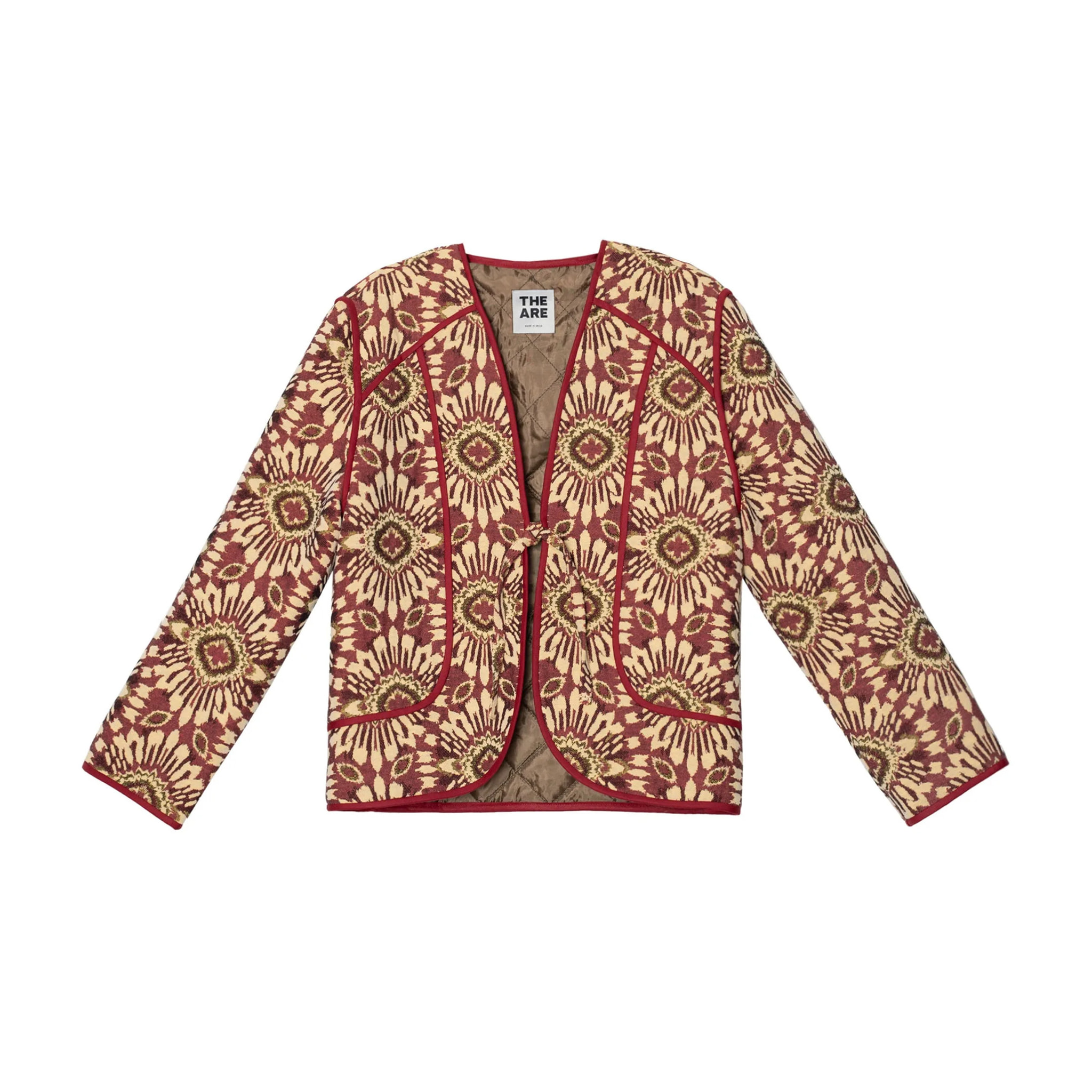 Chaqueta acolchada de mujer con estampado