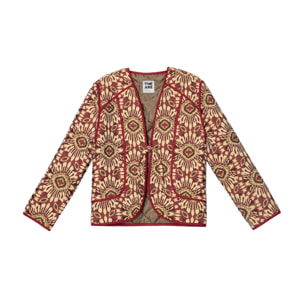 Chaqueta acolchada de mujer con estampado