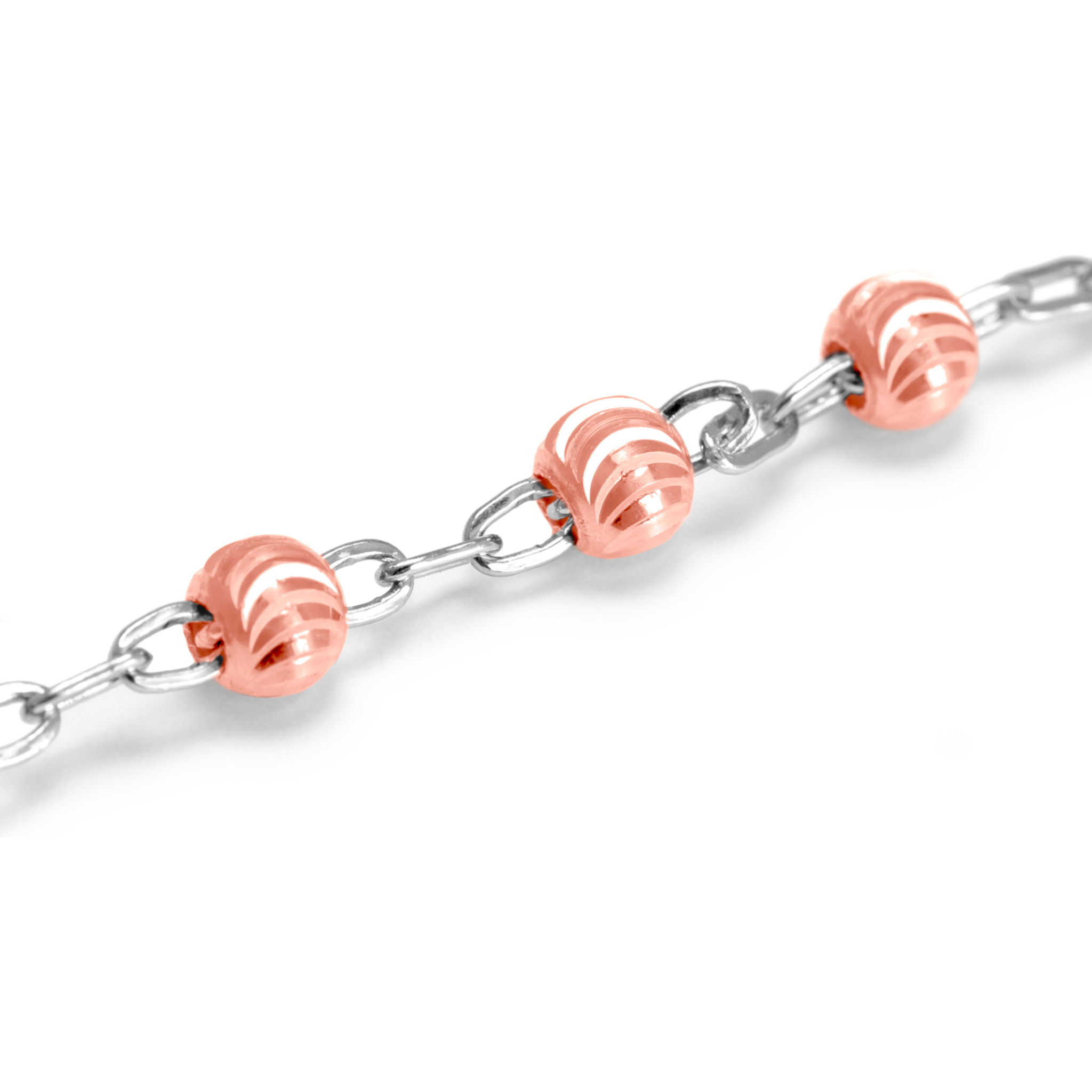 Pulsera Rosario de Plata de Ley 925 con cuentas