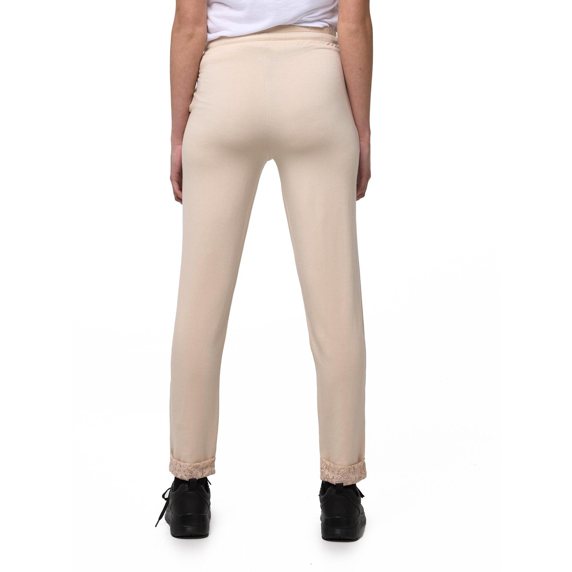 Pantaloni donna Leone 1947 Apparel in felpa con risvolti in pizzo