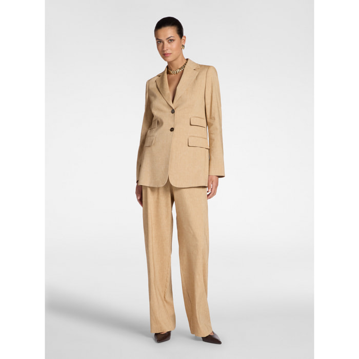 Elena Mirò - Chinos misto lino - Beige