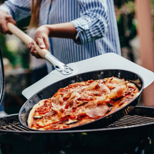 Lot de 2 plaques à pizza perforées rondes, four et barbecue 32 cm FM Professional Barbecue