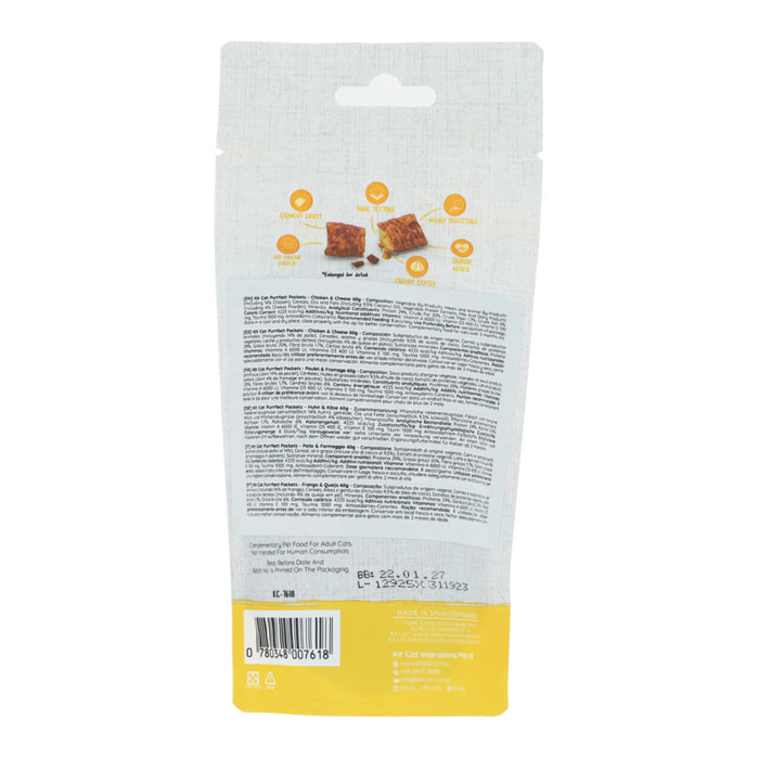 Kit Cat Purrfect Pockets - Chicken & Cheese 60 g Snack para gatos