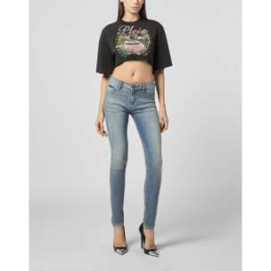 PHILIPP PLEIN Cropped T-Shirt Cannes Tennis Club