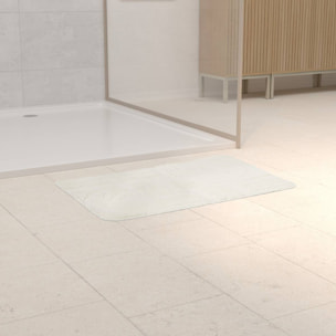 Tapis de bain Strio 50x75cm blanc