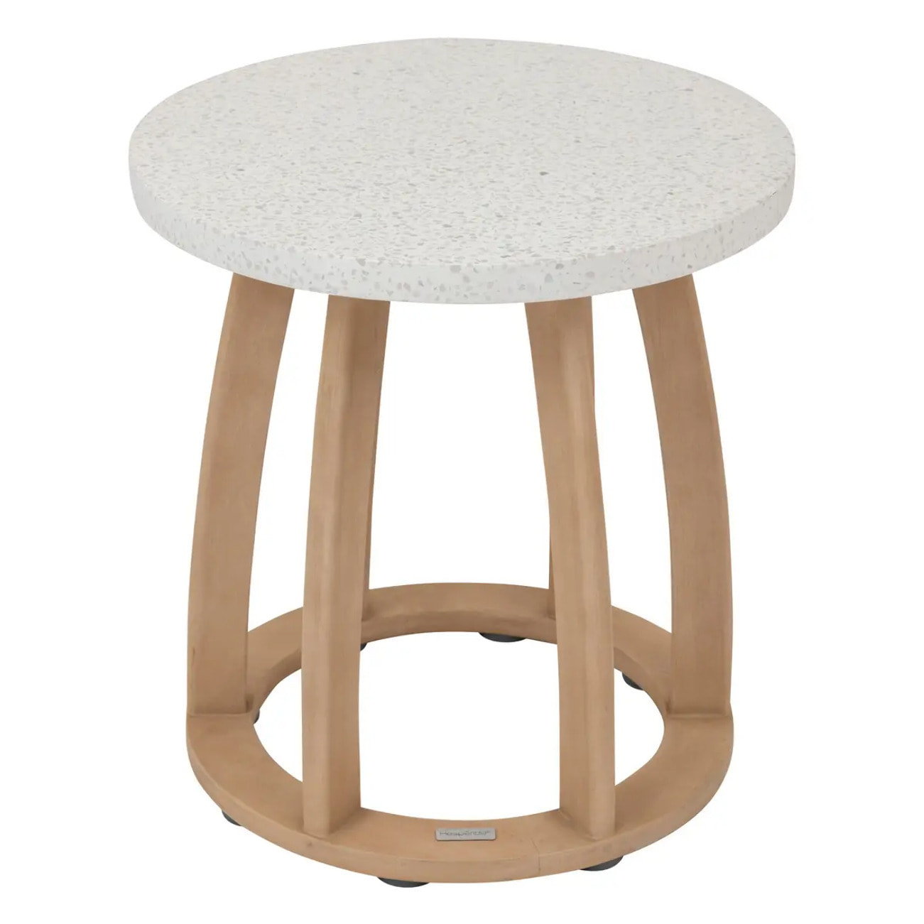 Table d appoint de jardin ronde "Lemindo" 50 x 53cm en eucalyptus