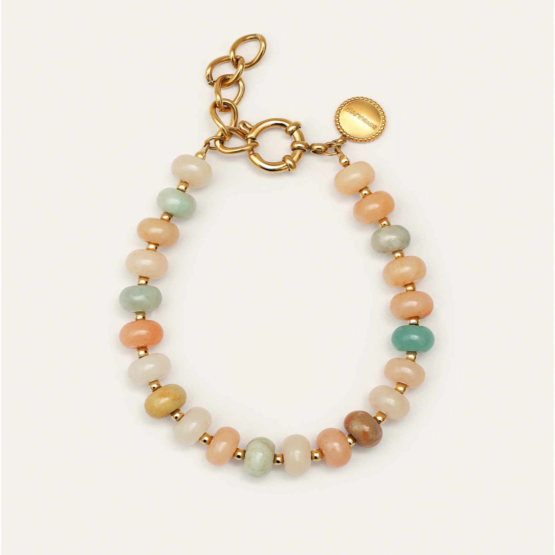 Bracciale Ambra Stones Acciao Placcato Oro