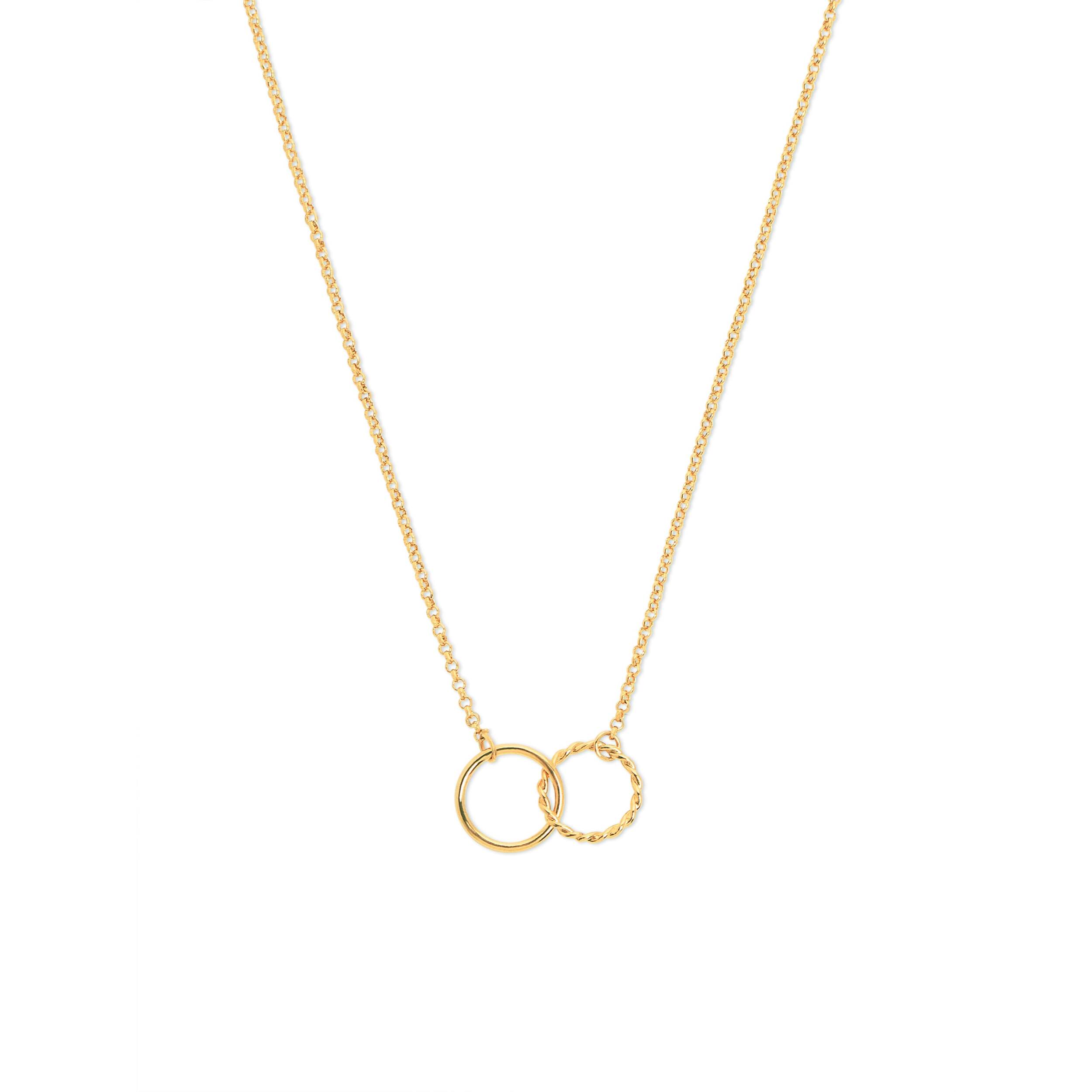 Collar Circles Twist Baño Oro