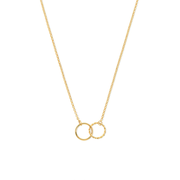 Collar Circles Twist Baño Oro