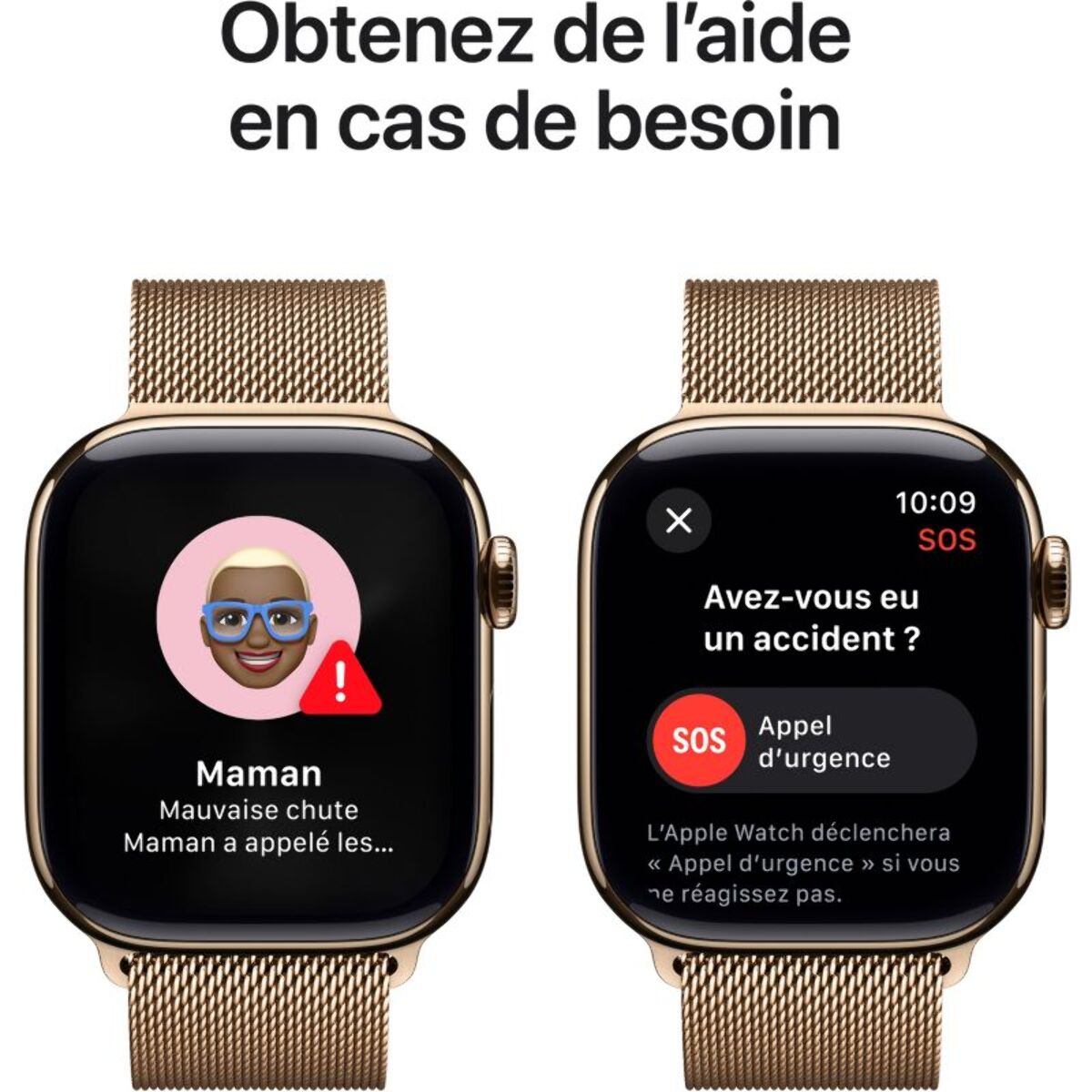 Montre connectée APPLE WATCH Serie 10 42mm Titane Or Loop Cellular