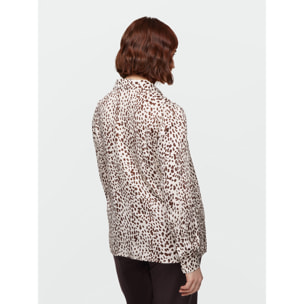 Fiorella Rubino - Camisa estampado animal - Beige