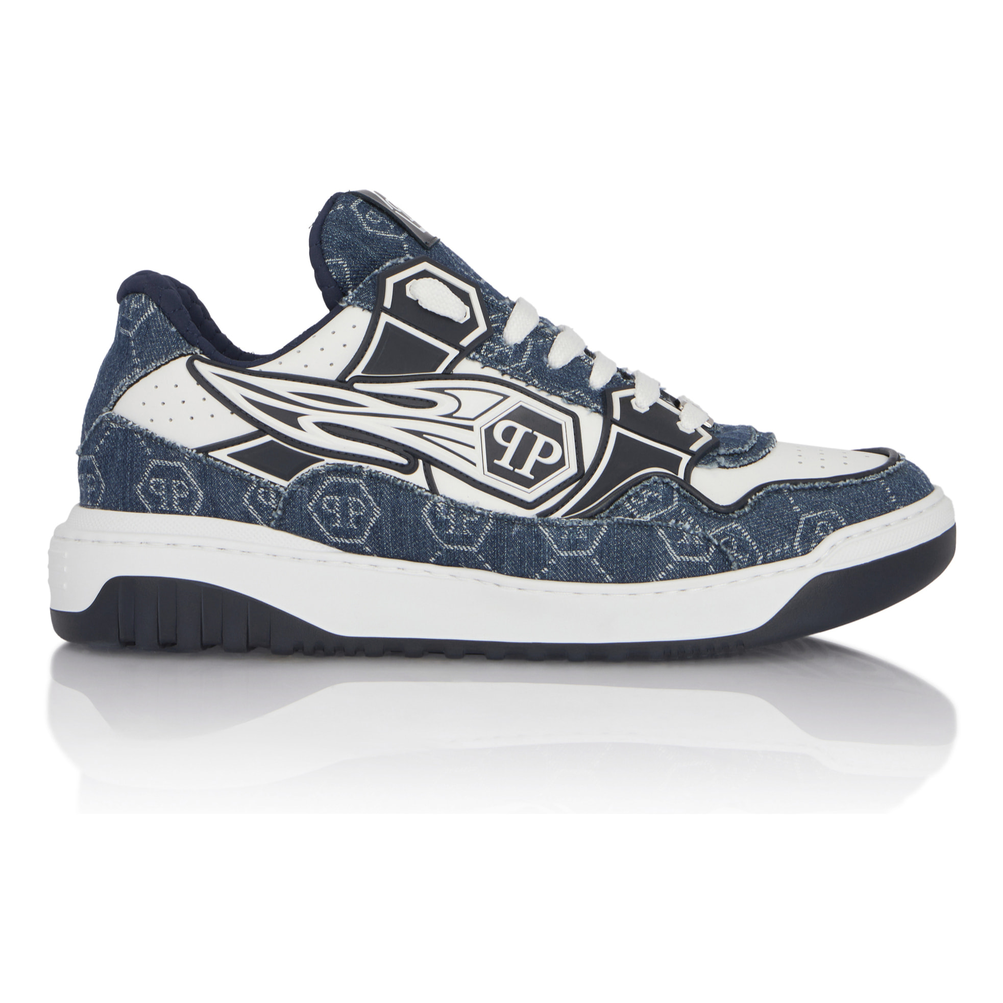 PHILIPP PLEIN Low-Top Sneakers Moonwalker Denim
