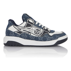 PHILIPP PLEIN Low-Top Sneakers Moonwalker Denim