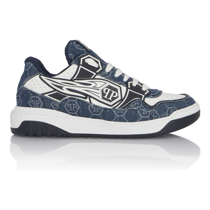 PHILIPP PLEIN Low-Top Sneakers Moonwalker Denim