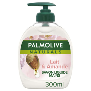 Pack de 12 - Savon liquide Mains Palmolive Soin délicat Amande & lait pompe - 300ml