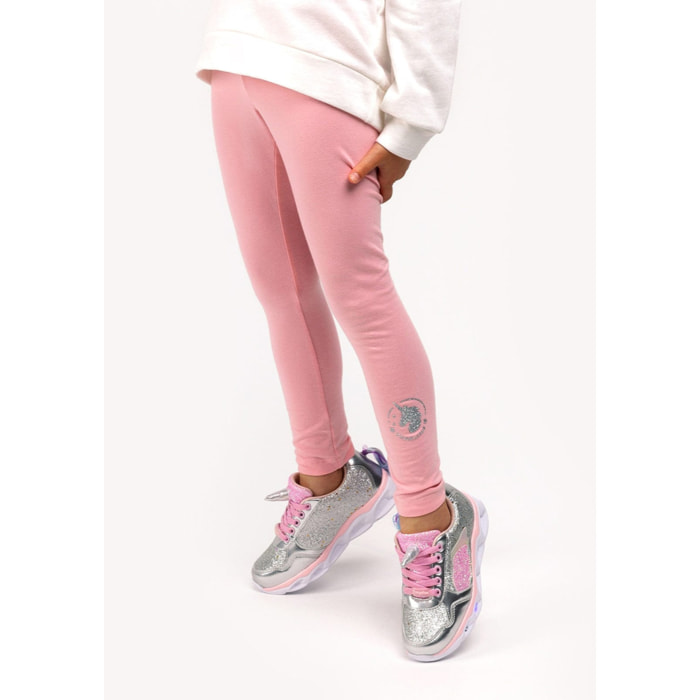 Leggings de Niña de Algodón en Rosa