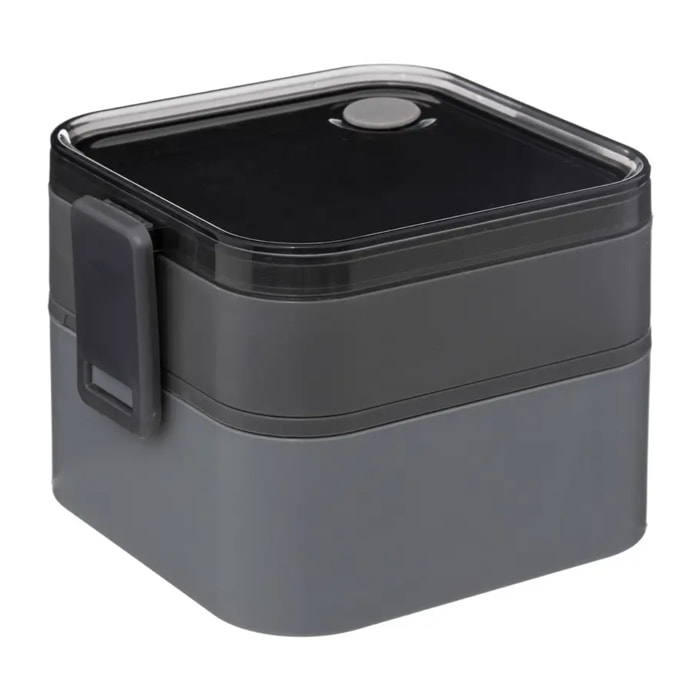 Lunch box 2 compartments gris 1.5l 360 en polypropylène