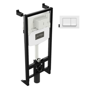 Pack bâti support WC autoportant 3/6L + plaque blanche