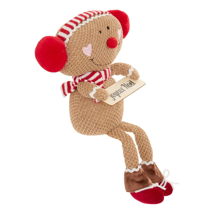 Bonhomme de Noël en pain d'épices Pimi assis H. 46 cm