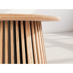 Freya - ensemble table basse et bout de canapé - Effet chêne